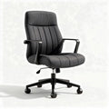 Ergonomic office chair with adjustable height in dark gray fabric 60 x 60 x 100cm