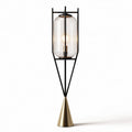 Modern minimalist floor lamp with glass shade and metal base 15 x 15 x 100cm